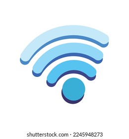Wi Fi Network icon 3D creative design, Vector Illustration.