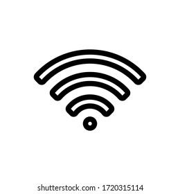 Wi fi outline icon isolated. Symbol, logo illustration for mobile concept, web design and games.
