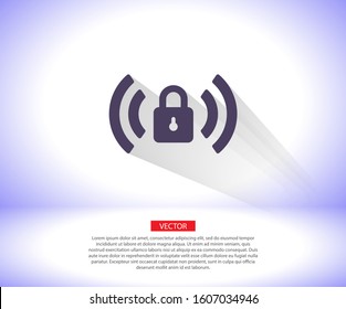 Wi fi password vector icon , lorem ipsum Flat design
