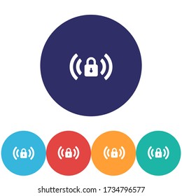 Wi fi password vector icon , lorem ipsum Flat design