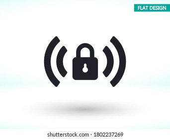 Wi fi password vector icon , lorem ipsum Flat design