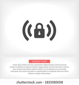 Wi-Fi-Passwort, Vektorsymbol, lorem ipsum Flaches Design
