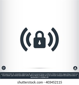 Wi fi password vector icon