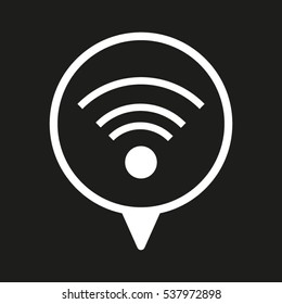 Wi fi, pointer, icon, vector illustration EPS 10