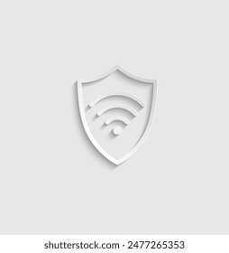 Vector de iconos de protección wi-fi 