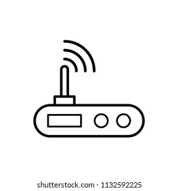 Wi fi router icon vector logo illustration.