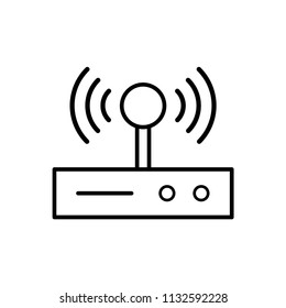Wi fi router icon vector logo illustration.