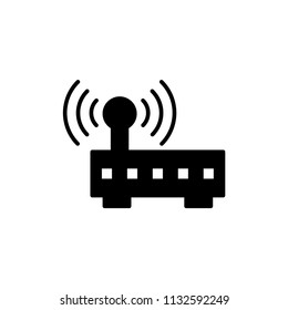 Wi fi router icon vector logo illustration.