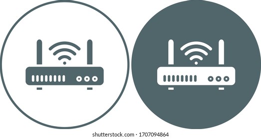 Wi fi router icon. Vector illustration