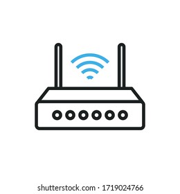 wi fi router icon, vector illustration 