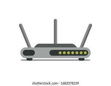 Wi fi router. Simple flat illustration