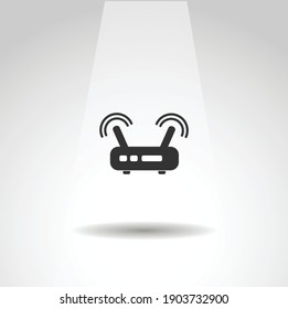 Wi Fi router vector icon, Wi Fi router simple isolated icon