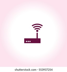 Wi fi router Vector Icon.