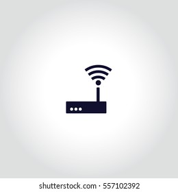 Wi fi router Vector Icon.