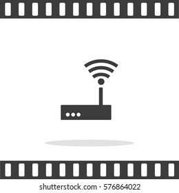 Wi fi router Vector Icon.
