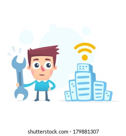 Wi fi setting in the city