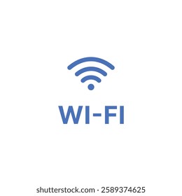 WI FI Sign Free Blue Simple