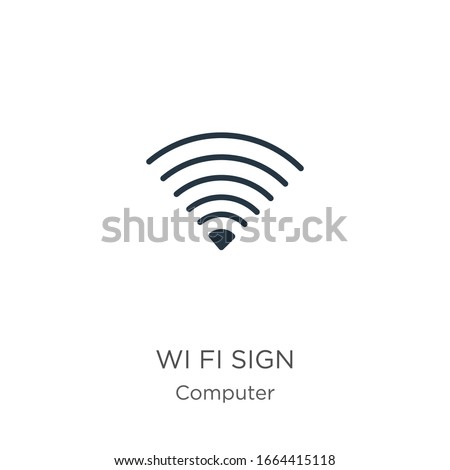 Wi fi sign icon vector. Trendy flat wi fi sign icon from computer collection isolated on white background. Vector illustration can be used for web and mobile graphic design, logo, eps10