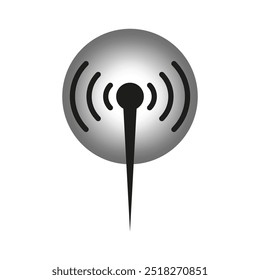 Ícone do sinal Wi Fi. Símbolo de antena preta. Gráfico da conectividade sem fio. Projeto de comunicação vetorial.