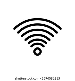 Wi Fi signal icon isolated on white background. Wi Fi symbol. sign. eps