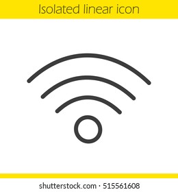 Wi fi signal linear icon. Thin line illustration. Wifi connection contour symbol. Vector isolated outline drawing