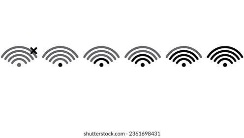 Conjunto de señales Wi fi. vector