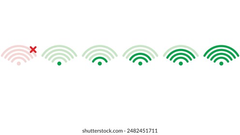 Wi fi signal set. vector