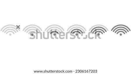 Wi fi signal set. vector