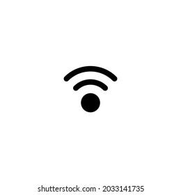 wi fi signal vector icon on white background