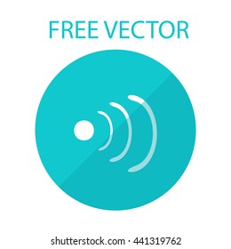 Wi fi symbol free vector style flat