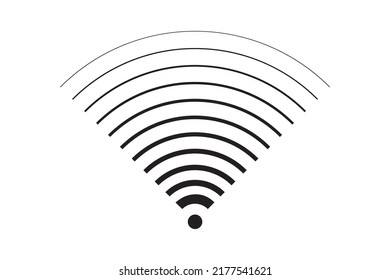 Wi-Fi-Symbol-Signalverbindung. Vektor-Wireless-Internettechnologie-Zeichen. Wifi-Netzwerk-Kommunikation Symbol. Funkantennen-Design.