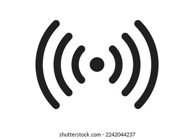 Wi Fi symbol signal connection. Vector wireless internet technology sign. Wifi network communication icon. Radio antenna design.