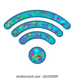 Wi Fi symbol, vector