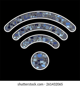 Wi Fi symbol, vector