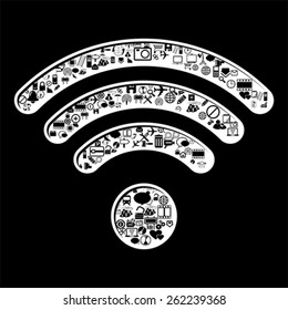 Wi Fi symbol, vector