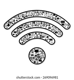 Wi Fi symbol, vector