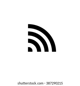 Wi fi vector icon. The angular shape.