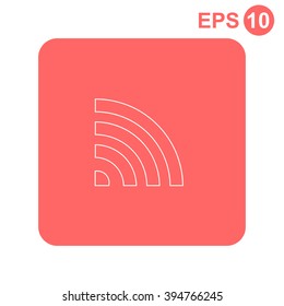 Wi fi vector icon. The angular shape.
