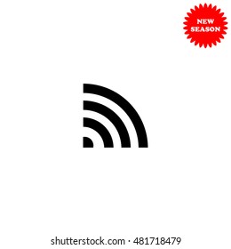 Wi fi vector icon isolated on white background.