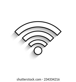 wi fi - vector icon with shadow