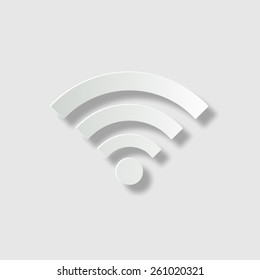 wi fi  - vector icon with shadow