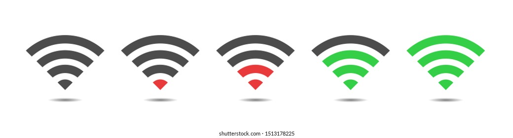 Wi fi vector icons. Wireless technology, Vector illustration