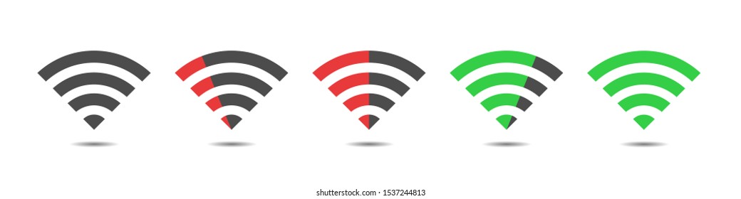 Wi fi vector icons. Wireless technology, Vector illustration