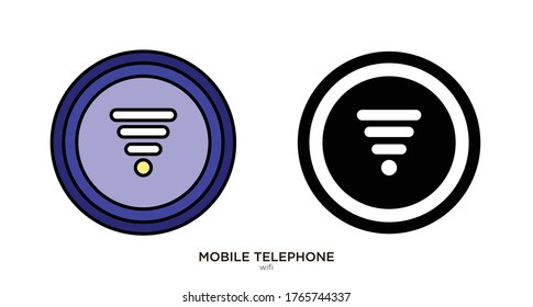 Wi fi vector illustration lineal color and filled design