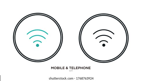 Wi fi vector illustration lineal color and filled design