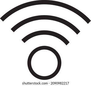 wi fi vector line for web, presentation, logo, Icon Symbol.