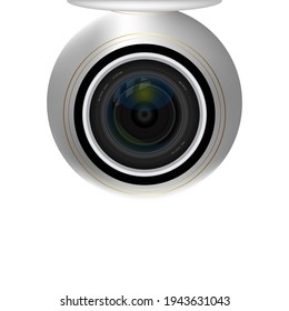 Wi Fi video camera on a white background. Vector illustration.