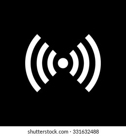 wi fi - white vector icon