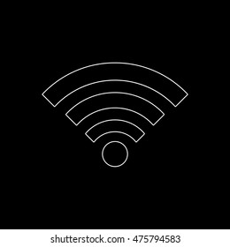 wi fi -  white vector icon