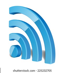 Wi Fi Wireless Network Symbol, Vector Illustration